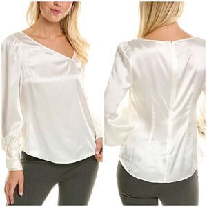CINQ À SEPT Alora Silk Top in Ivory NWT